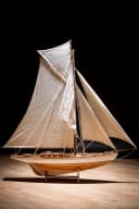 Aubaho Segelyacht Dekoobjekt aus Holz 135cm Bild 4