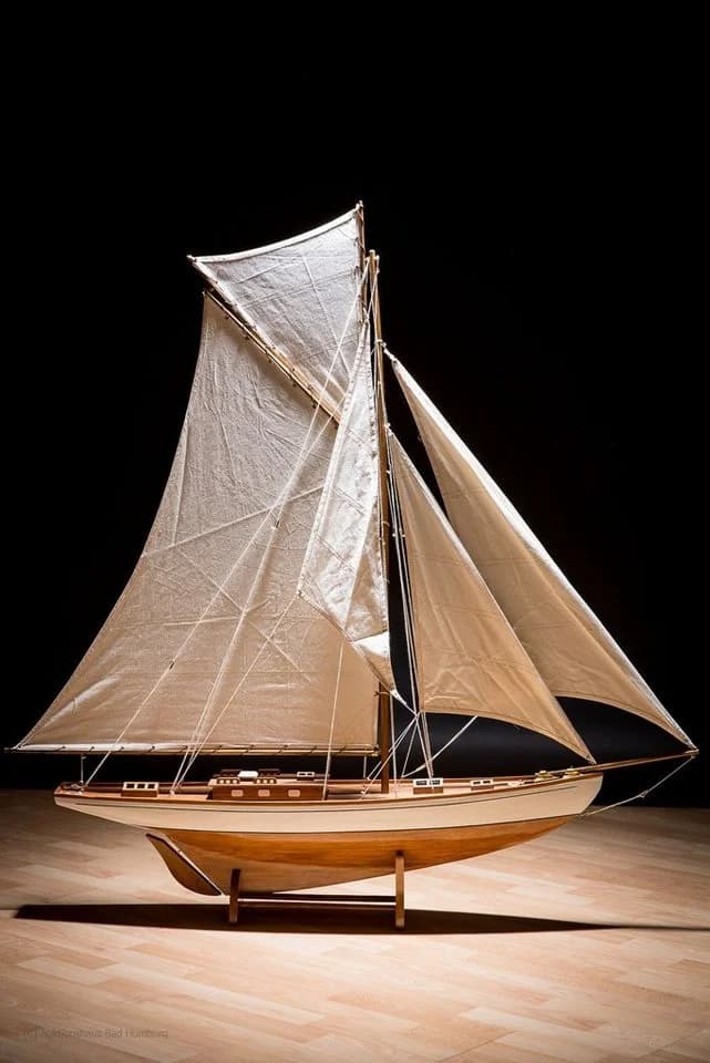 Aubaho Segelyacht Dekoobjekt aus Holz 135cm - Bild 4