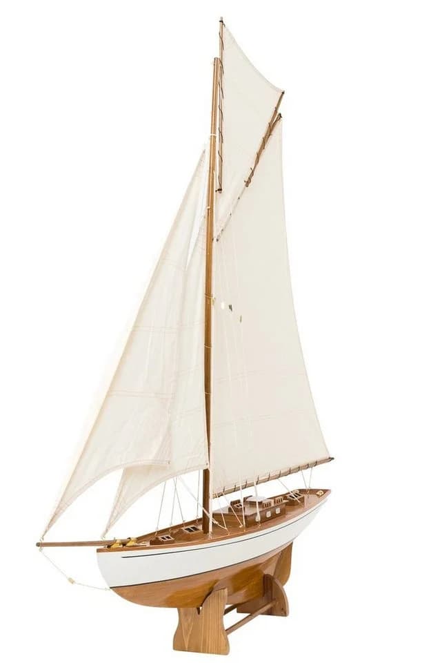 Aubaho Segelyacht Dekoobjekt aus Holz 135cm - Bild 5