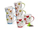 matches21 HOME & HOBBY Kaffeetassen 6er Set Bunt mit Herzen Bild 2