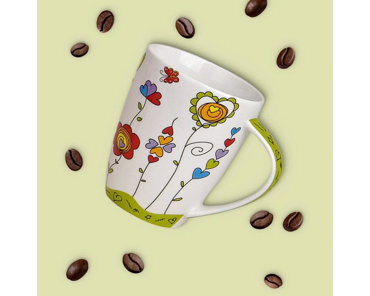 matches21 HOME & HOBBY Kaffeetassen 6er Set Bunt mit Herzen - Bild 5