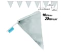 Goodymax Wimpelkette 10 m Silber 20 Wimpel Bild 1