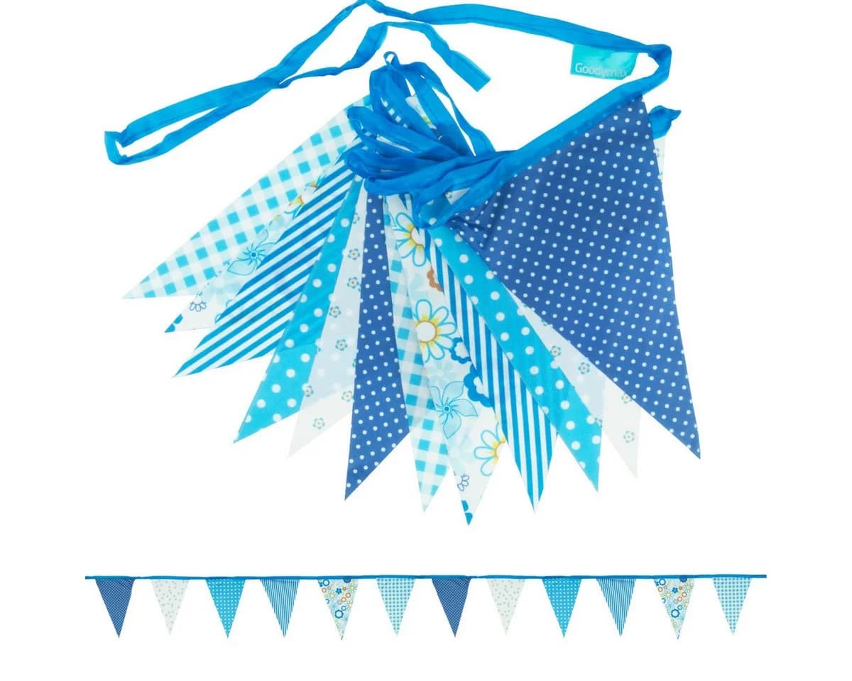 Goodymax Wimpelkette Polyester Blau 12 Wimpel 3,50m - Bild 2
