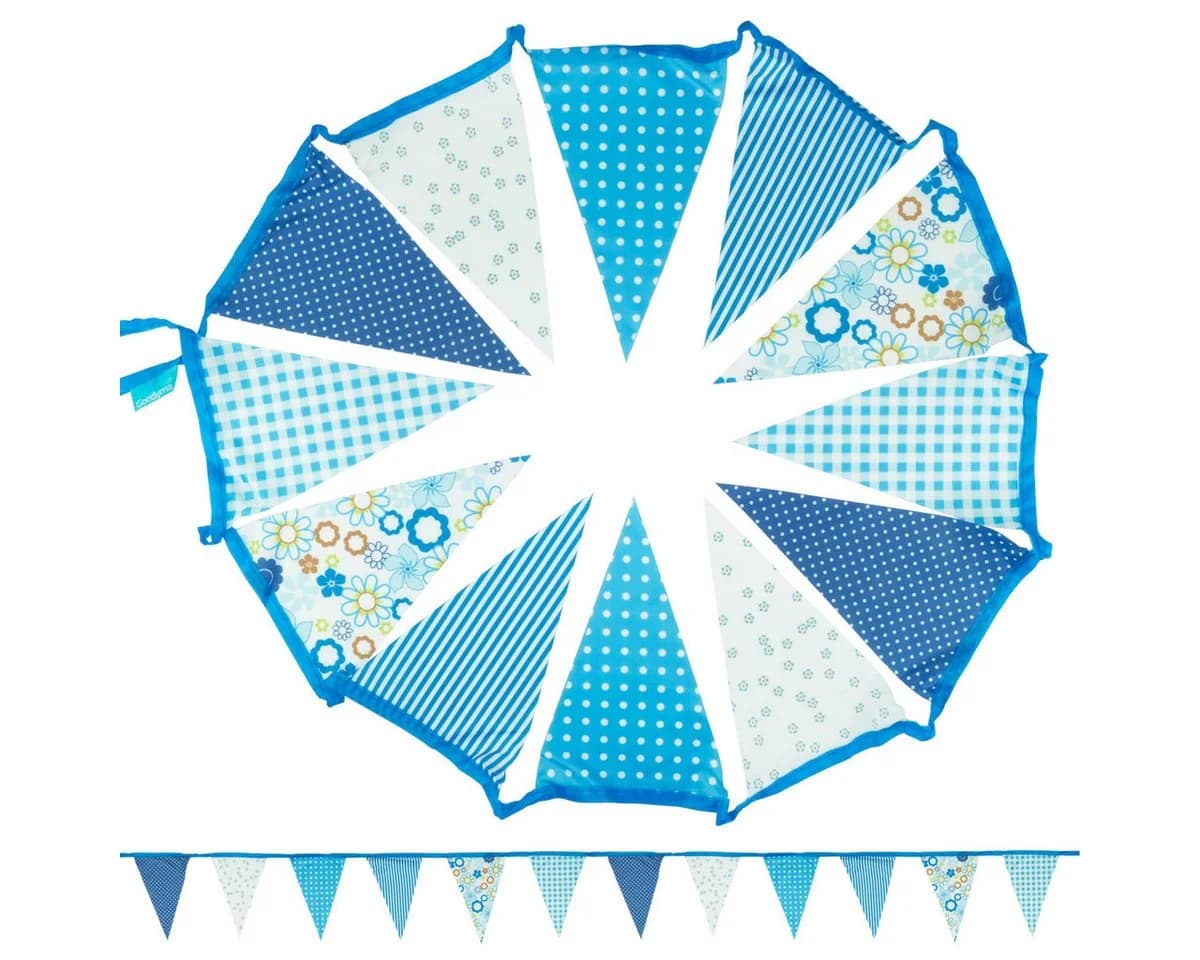Goodymax Wimpelkette Polyester Blau 12 Wimpel 3,50m - Bild 4