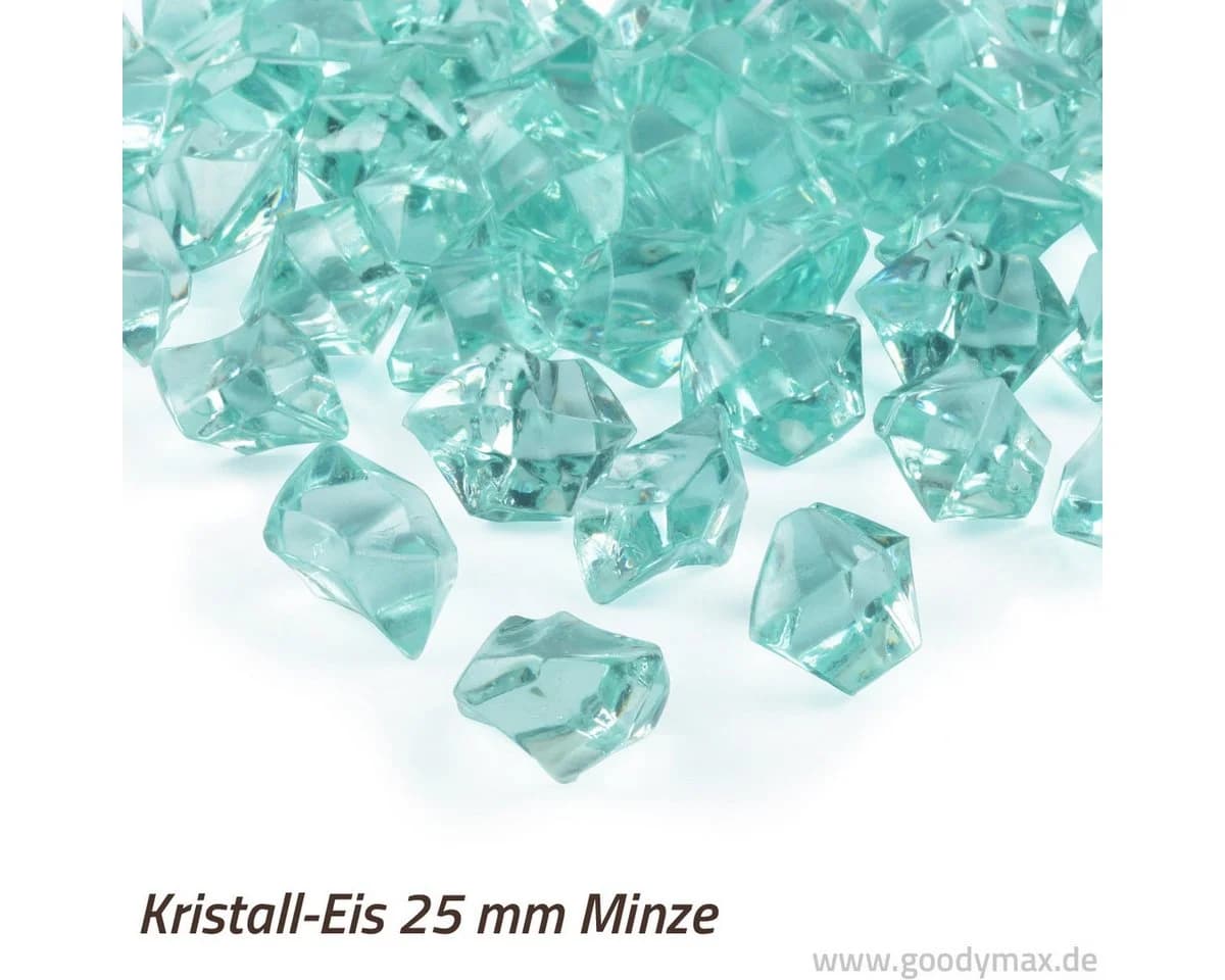 Goodymax Streudeko Kristall-Eis 25 mm Mint Minze 50 Stück Dekosteine