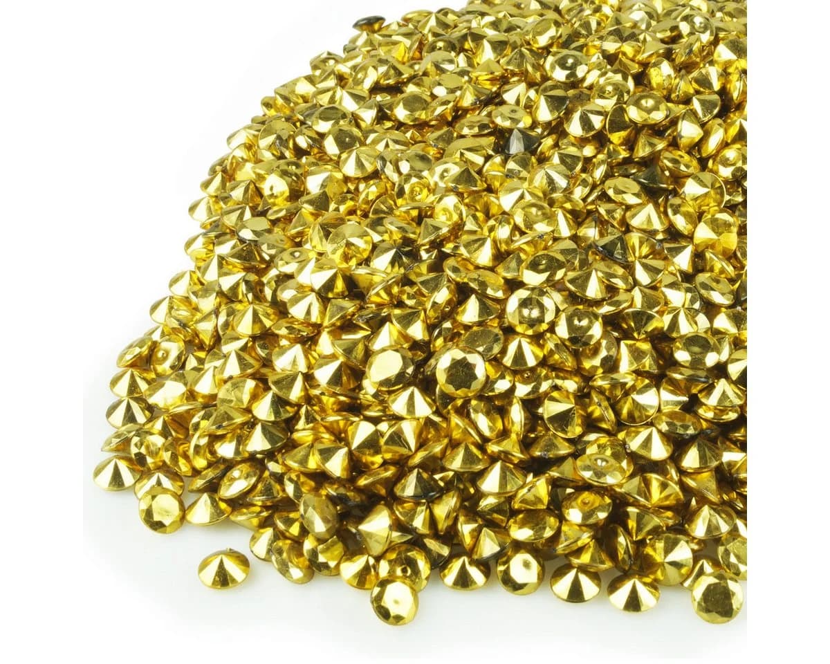 Goodymax Deko-Diamanten Gold 2200 Stück Acryl Streudeko - Bild 2