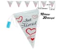Goodymax Wimpelkette "Just Married" 10 m Hochzeit Deko Bild 1