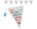 Goodymax Wimpelkette "Just Married" 10 m Hochzeit Deko Bild 2