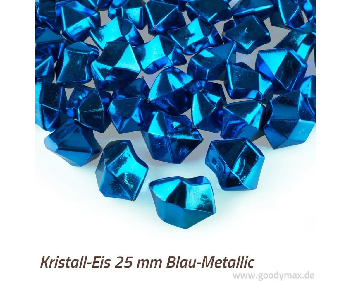 Goodymax Streudeko Kristall-Eis 25 mm Blau Metallic 50 Stück