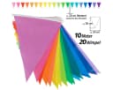 Goodymax Wimpelkette 10m Regenbogen 20 Wimpel bunt Bild 1