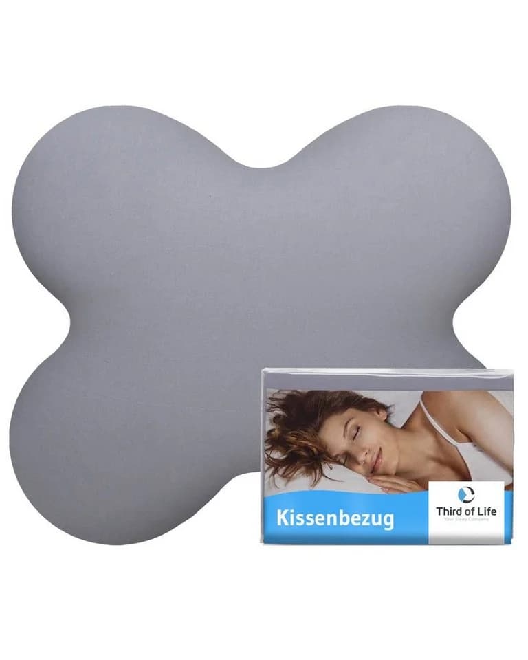 Third of Life Seitenschläferkissenbezug ACAMAR Grau Mako-Baumwolle - Bild 2