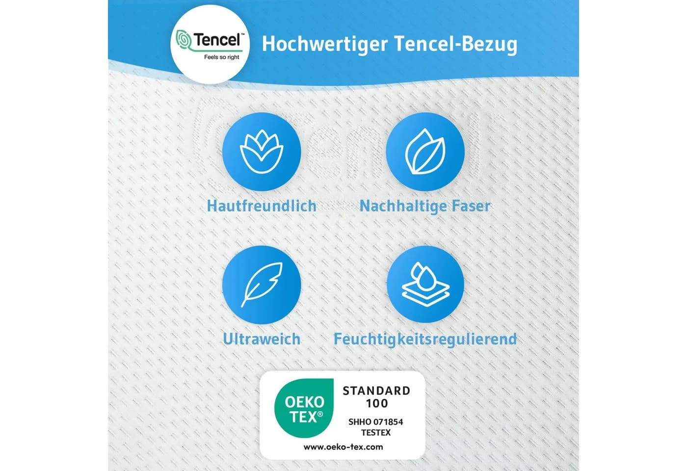 Third of Life Matratzen-Topper EcoON Memory-Schaum Tencel Bezug - Bild 5