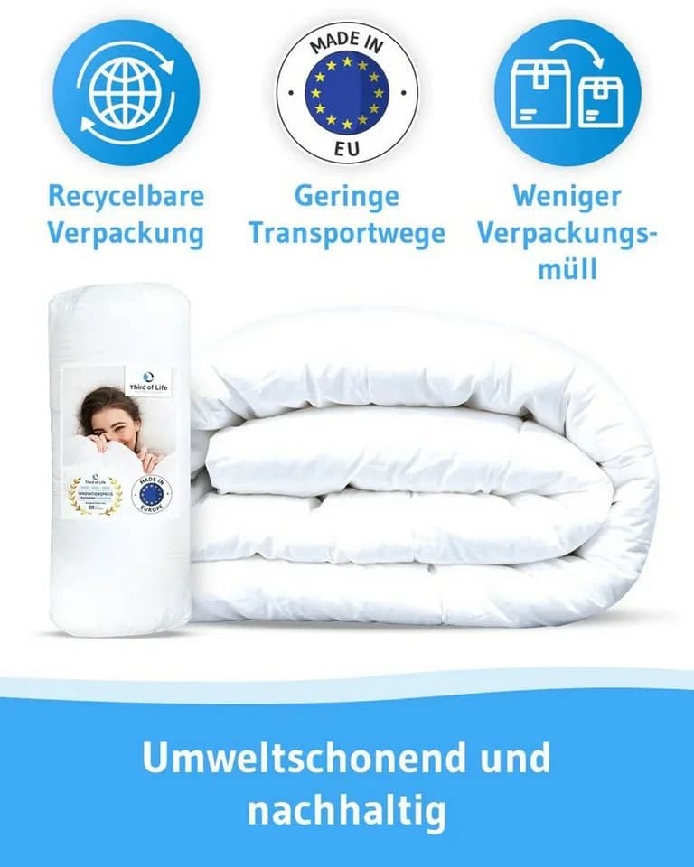 Third of Life 4-Jahreszeitenbett Nachhaltige Ganzjahresdecke VERDA Kunstfaser - Bild 5