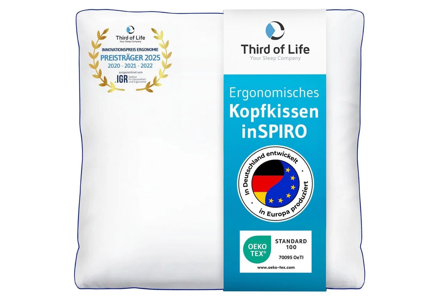 Third of Life inSPIRO Baumwollkissen Ergonomisches Nackenstütz-Kissen - Bild 2