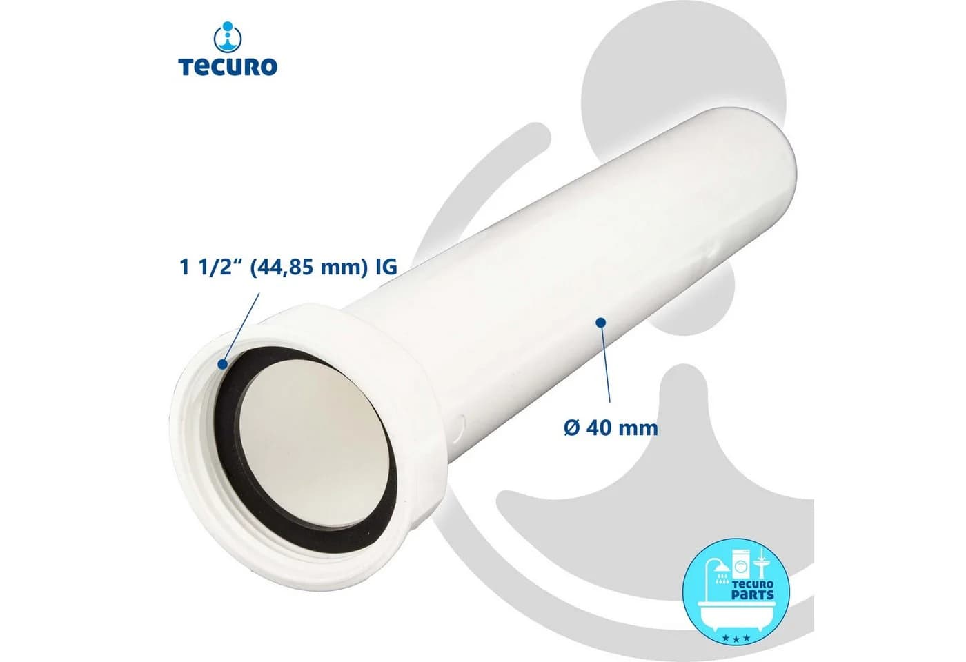 tecuro Siphon Spüle Geruchsverschluss 1 1/2 Zoll DN 50 - Bild 3