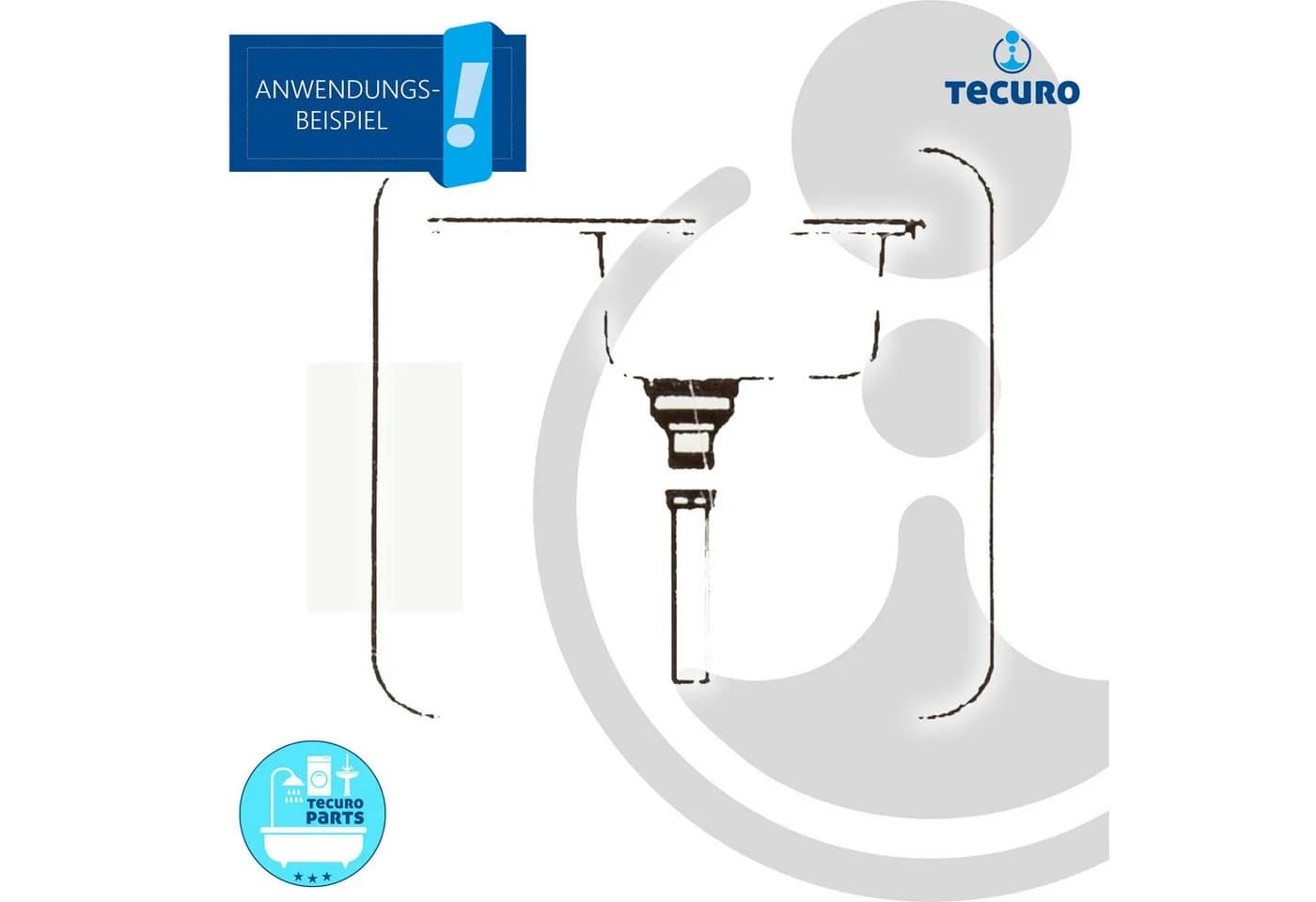 tecuro Siphon Spüle Geruchsverschluss 1 1/2 Zoll DN 50 - Bild 4