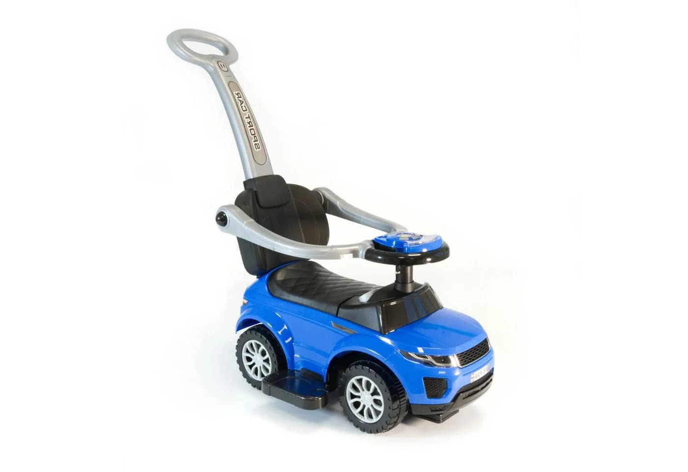 Lemodo Rutschauto mit Sicherheitsbügel und Schiebestange - Blau/Rot - Bild 2