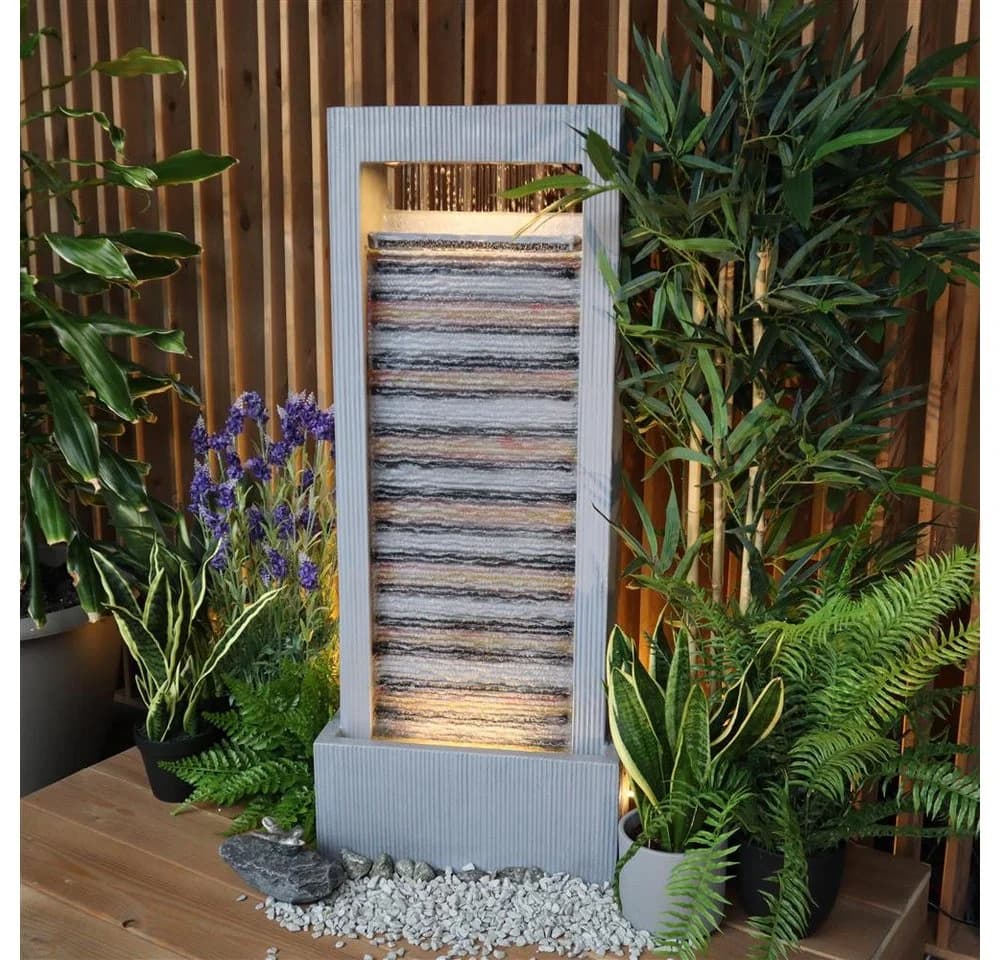 Wacredo Gartenbrunnen Namibia Premium Wasserspiel Grau - Bild 2