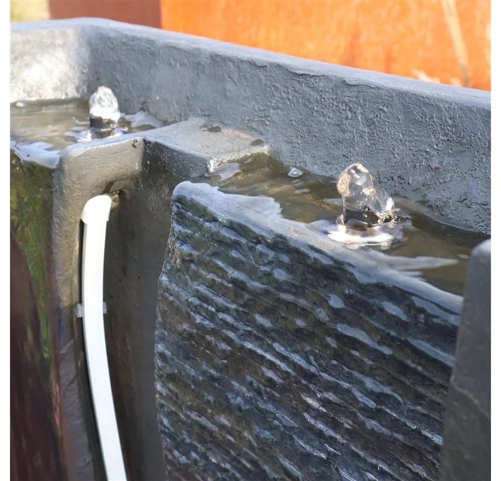 Wacredo Gartenbrunnen Antigua Premium Wasserspiel Grau LED - Bild 3