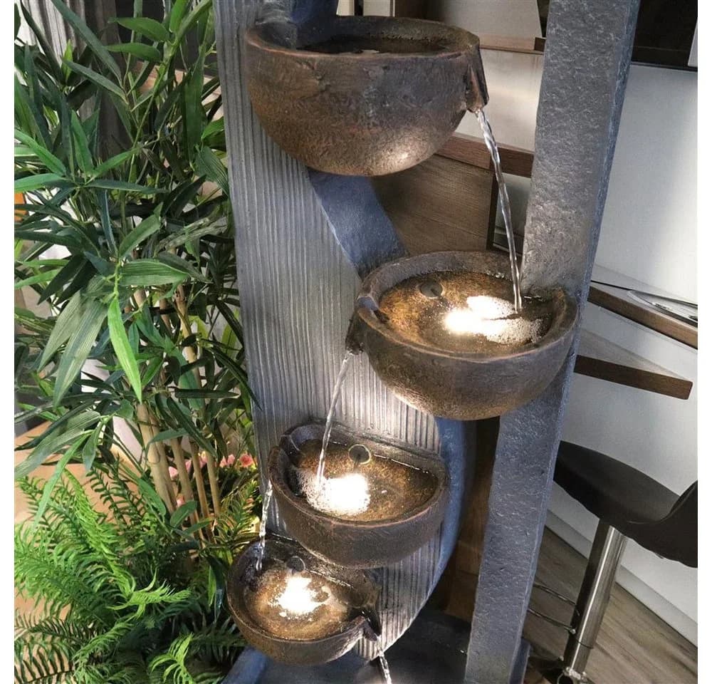 Wacredo Gartenbrunnen Malaysia Anthrazit/Bronze Premium Wasserspiel - Bild 3