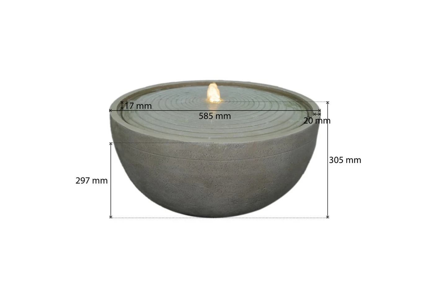Wacredo Gartenbrunnen Palau Premium Wasserspiel Sandfarben - Bild 4