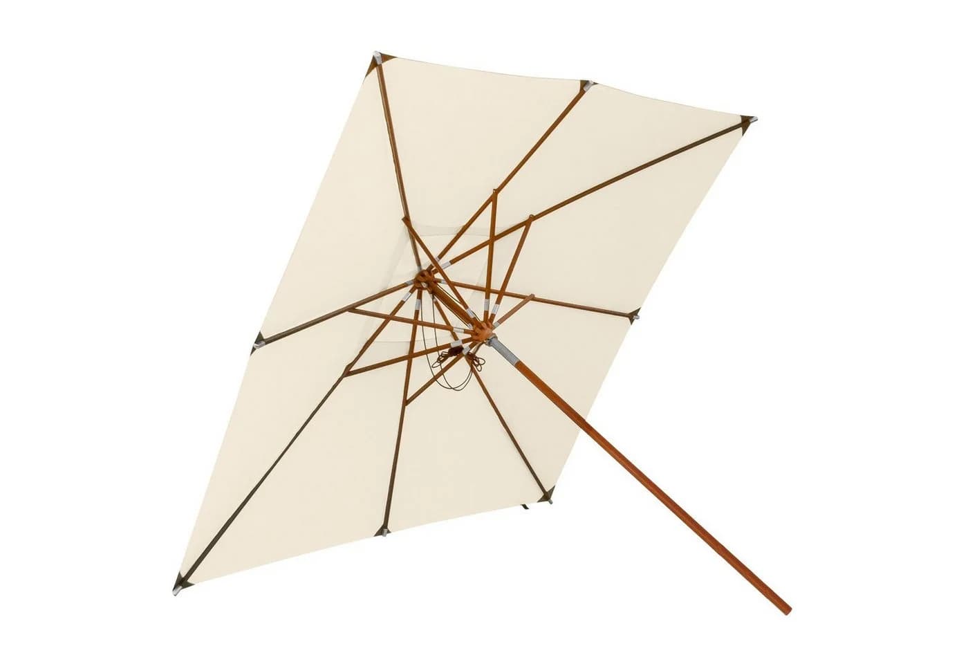 anndora Sonnenschirm 3x3m Quadratisch Dreh-Kipp Mechanismus Beige