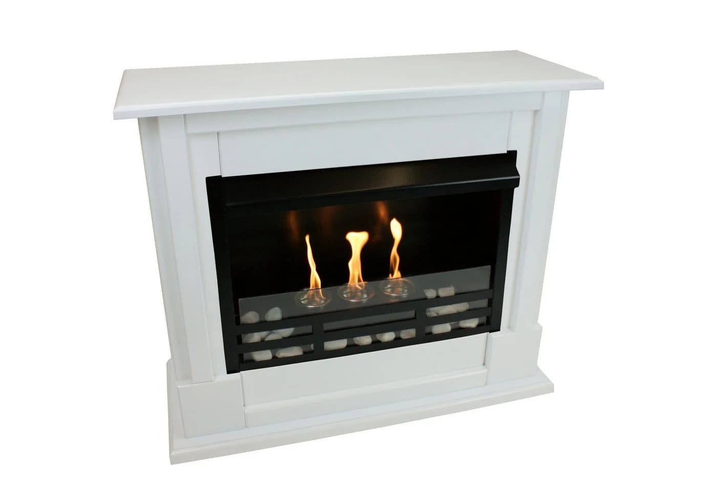 Kaminbau Mierzwa Dekokamin Rafael Premium Weiß mit Sicherheitsglas - Bild 2
