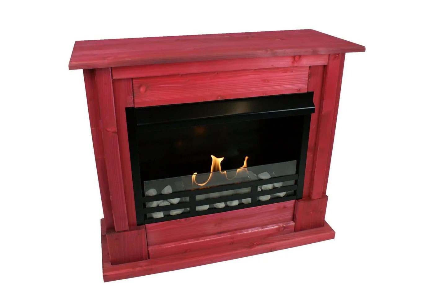 Kaminbau Mierzwa Rafael Deluxe Echtfeuer-Dekokamin Rot - Bild 2