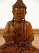 livasia Buddhafigur Bali aus Holz Deko 32 cm Bild 1