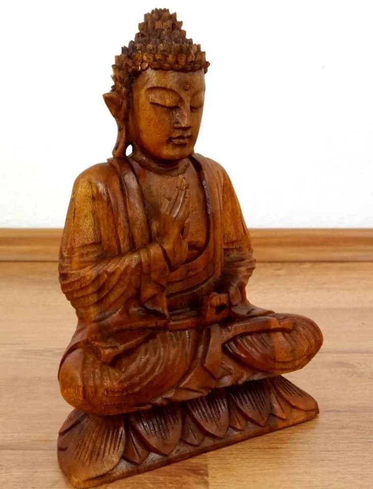 livasia Buddhafigur Bali aus Holz Deko 32 cm - Bild 4