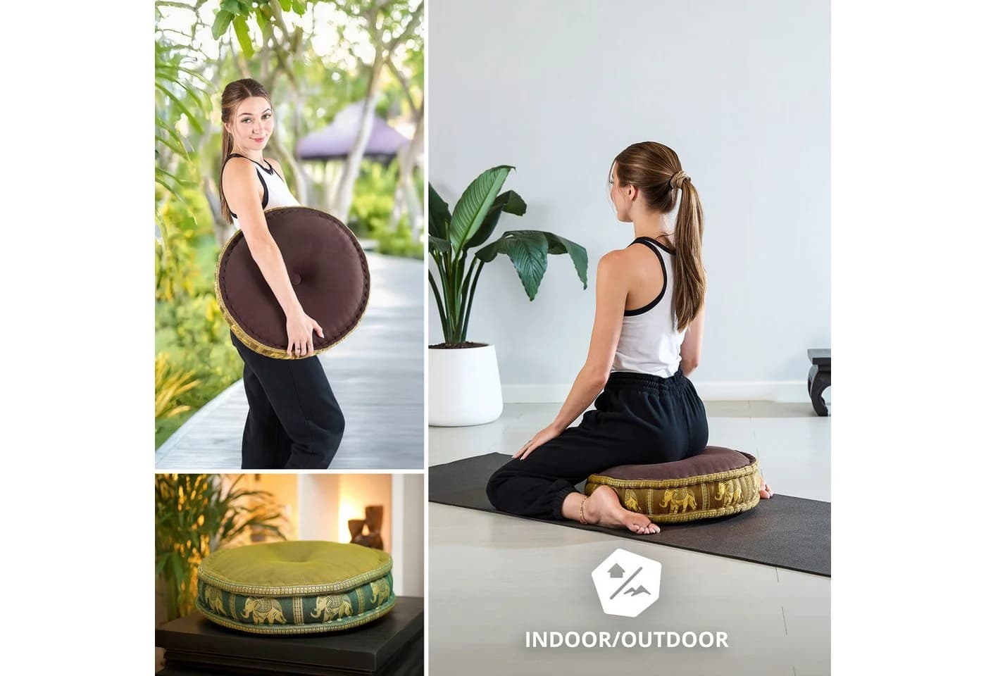 livasia Meditationskissen Zafukissen groß (Deluxe) Braun Kapok - Bild 3