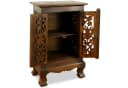 livasia Kommode Massivholz Blumenschnitzerei Braun Bild 1