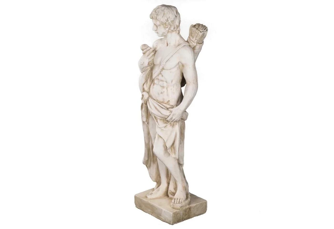 BIRENDY Dekofigur Statue 86cm Antikbeige Gartenfigur