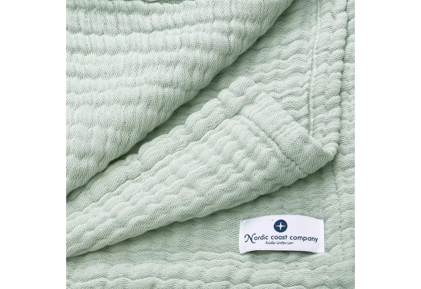 Nordic Coast Company Babydecke Musselin Mint 100% Baumwolle - Bild 3