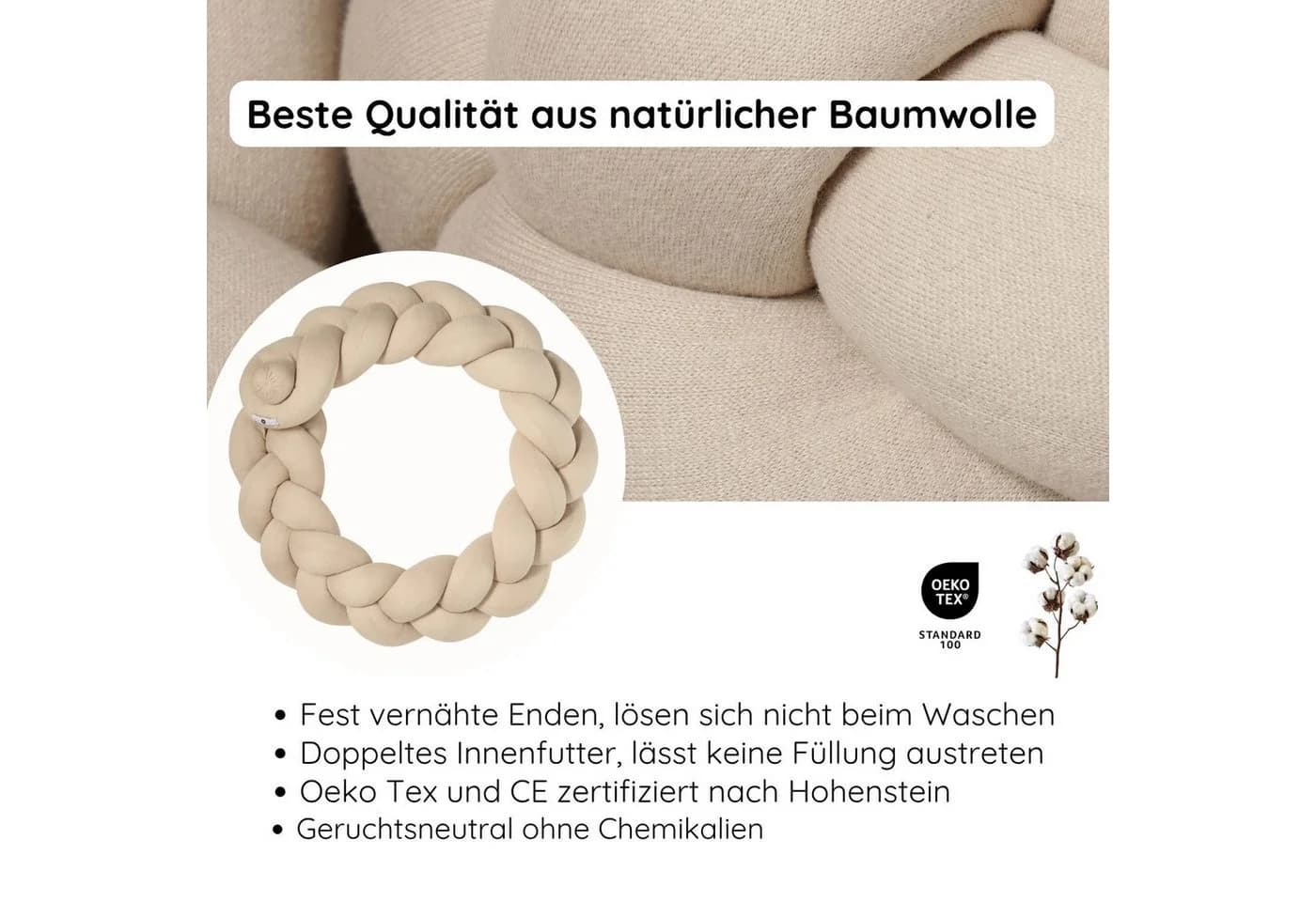 Nordic Coast Company Nestchenschlange XXL Bettschlange geflochten - Bild 3