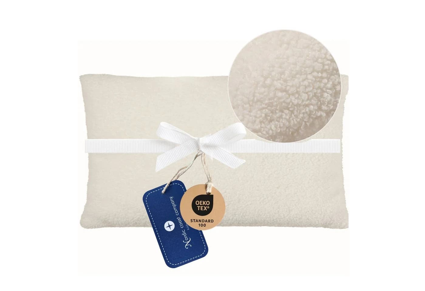 Nordic Coast Company Dekokissen Teddy Bouclé Beige 40x40 cm - Bild 2