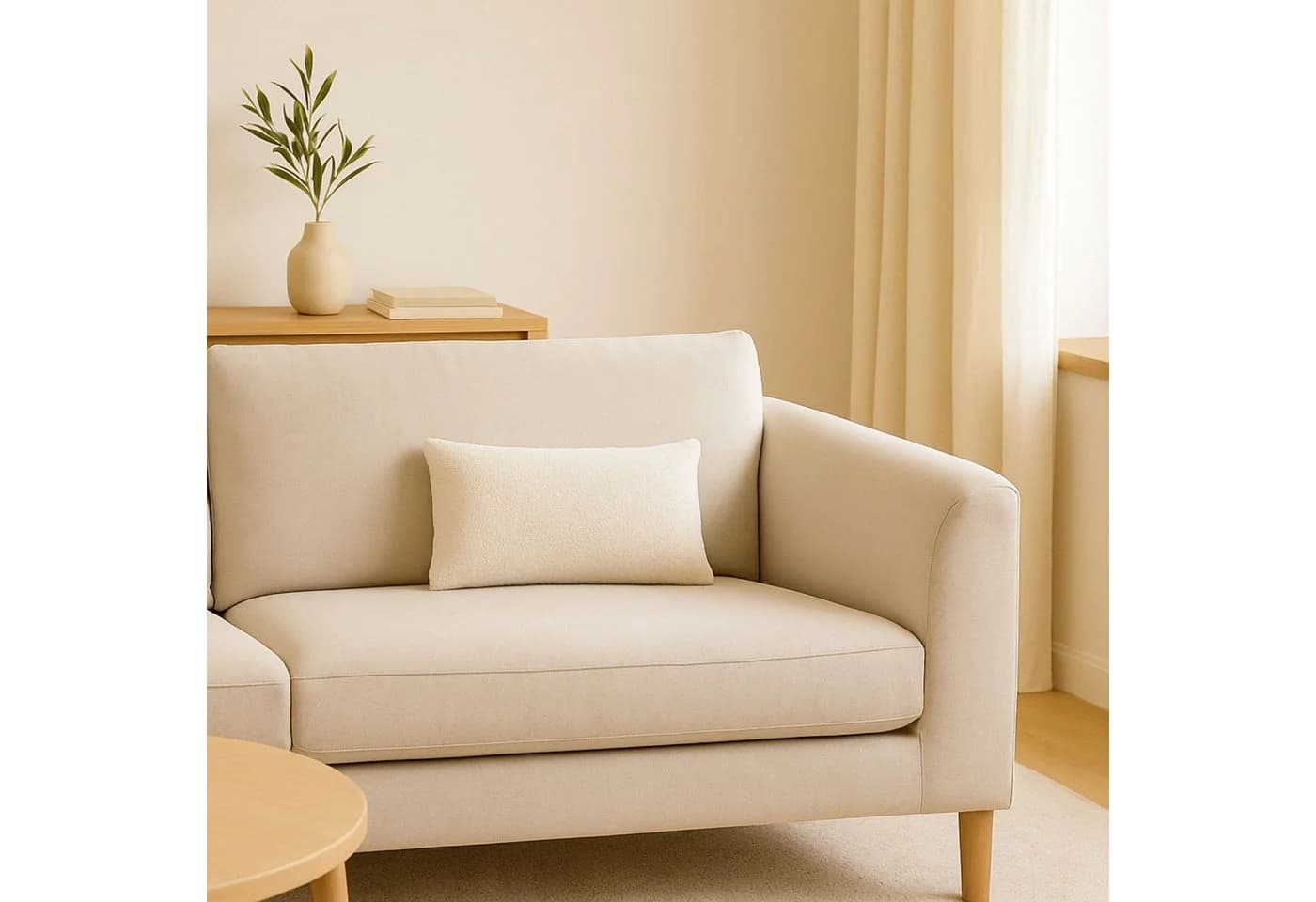 Nordic Coast Company Dekokissen Teddy Bouclé Beige 40x40 cm - Bild 5