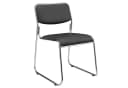 pro.tec Stapelstuhl Office 4er Set Schwarz Kunstleder Bild 1