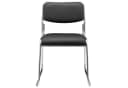 pro.tec Stapelstuhl Office 4er Set Schwarz Kunstleder Bild 3