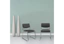pro.tec Stapelstuhl Office 4er Set Schwarz Kunstleder Bild 5