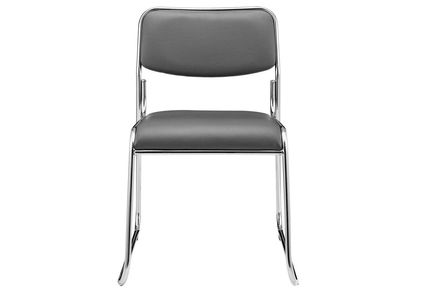 pro.tec Stapelstuhl Office 4er Set Grau Kunstleder - Bild 3