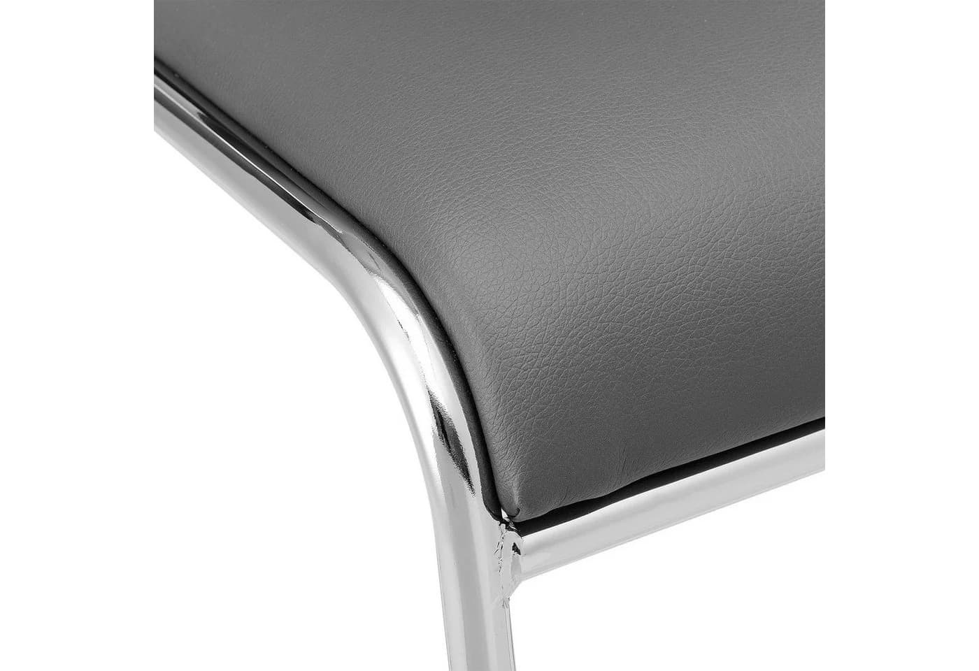 pro.tec Stapelstuhl Office 4er Set Grau Kunstleder - Bild 4
