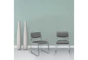 pro.tec Stapelstuhl Office 4er Set Grau Kunstleder Bild 5