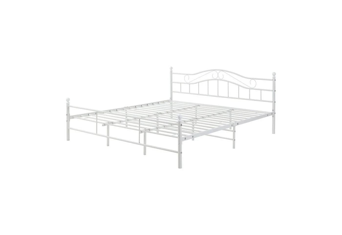 en.casa Metallbett »Florenz« 180x200cm Weiß - Bild 3