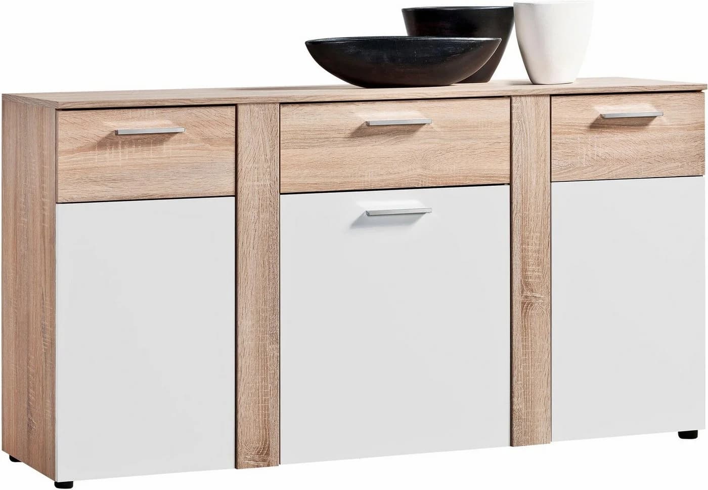 PROCONTOUR Kommode Trenti Weiß Eichefarben Modern