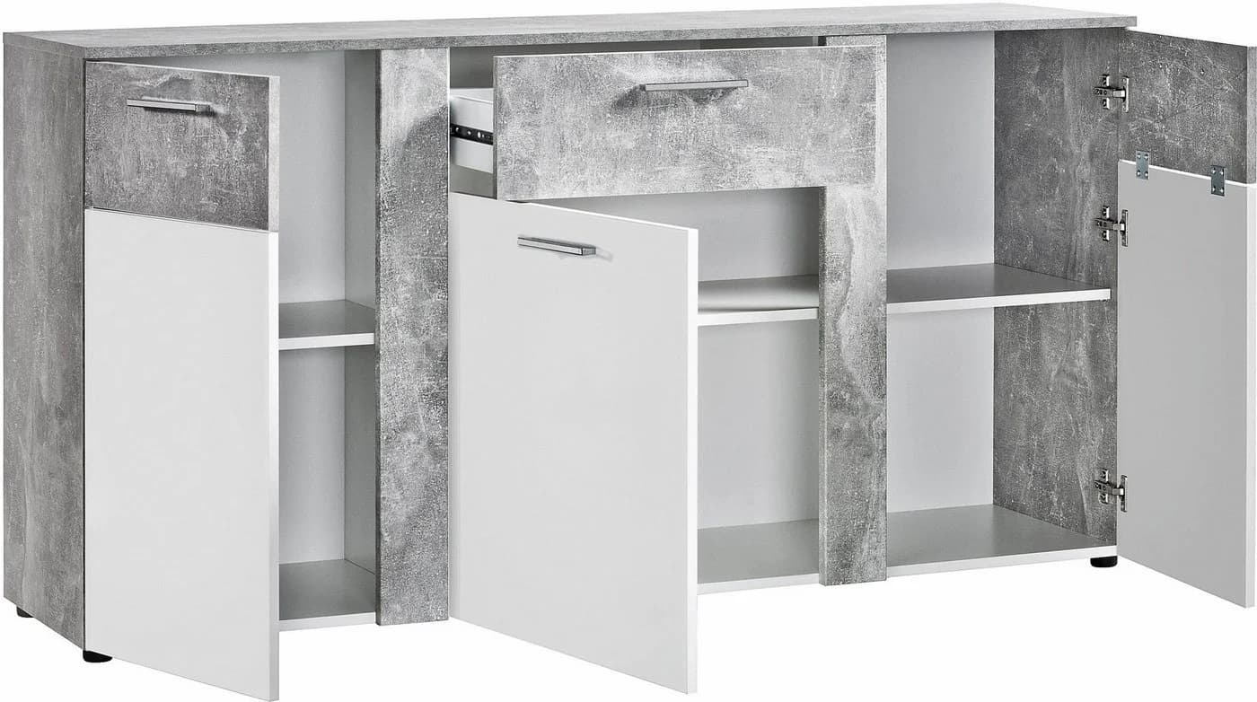 PROCONTOUR Kommode Trenti Grau Weiß mit Schubkasten - Bild 4