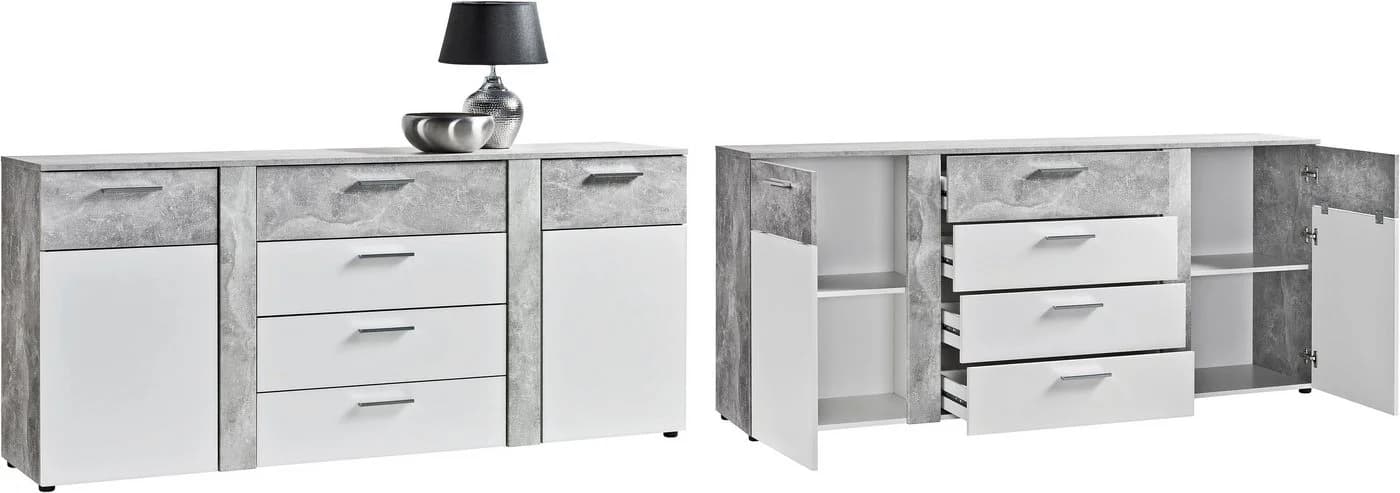 PROCONTOUR Kommode Trenti Grau Weiß 4 Schubkästen - Bild 2