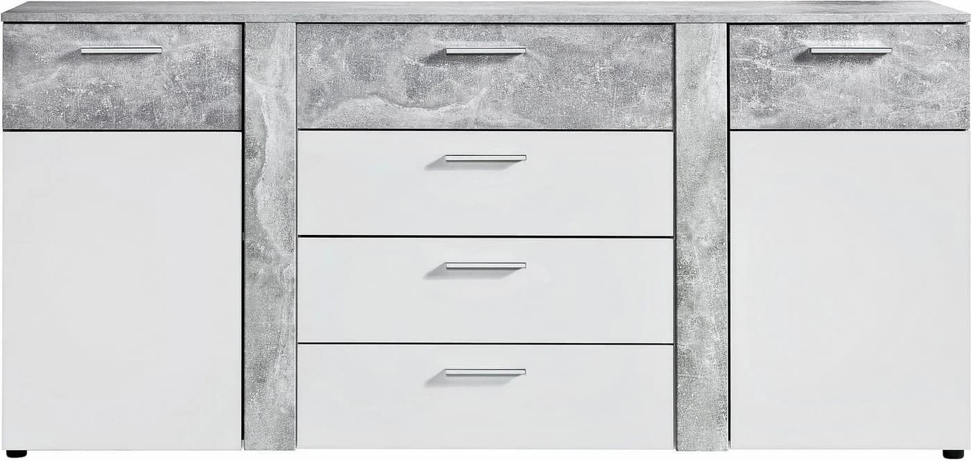 PROCONTOUR Kommode Trenti Grau Weiß 4 Schubkästen - Bild 3