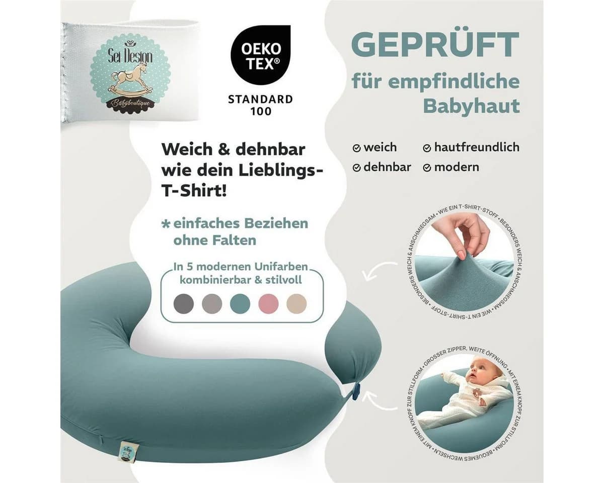 SEI Design Stillkissen 170x30 cm Ergonomisch Geprüft Mint - Bild 5
