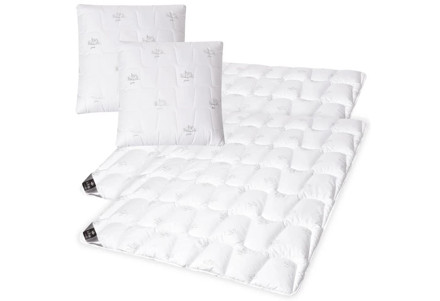 SEI Design Microfaserbettdecke 2x Bettdecken Winterdecken 135x200cm + 2x Kopfkissen 80x80cm, Füllung: daunenähnliches Gefühl, Bett-Set4-Tlg. 2x Bettdecken 135x200 + 2x Kissen 80x80 - Bild 2